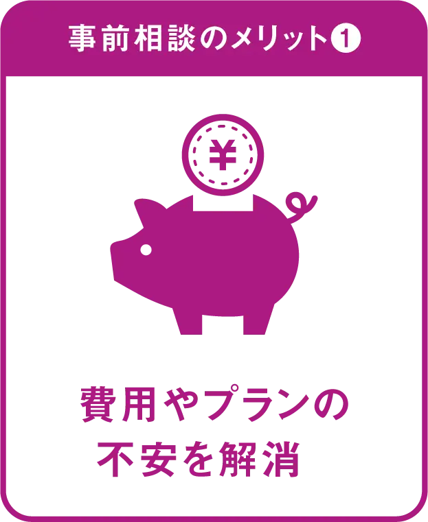 メリット①費用やプランの不安を解消